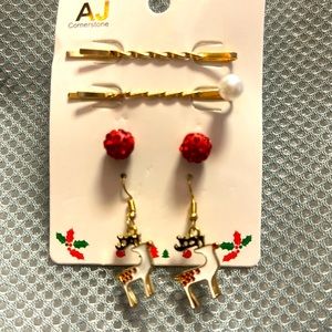 Rain deer 🦌 earring gifts set 🍂🍃🍁onetime sale buy now🎄🎄🎄